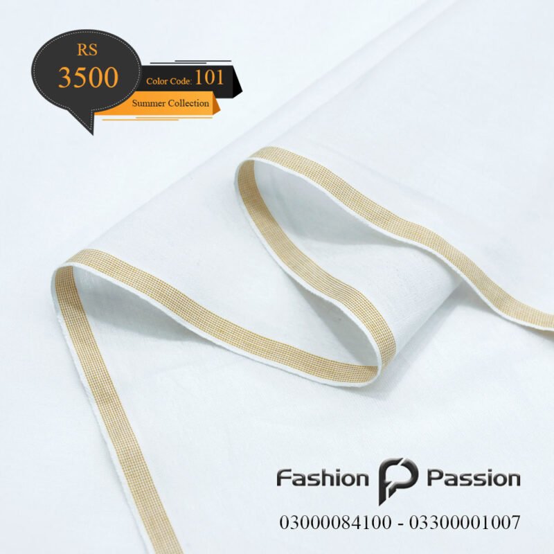Kamalia Khaddar Summer Elite 101 unstitched fabric with elegant summer design.