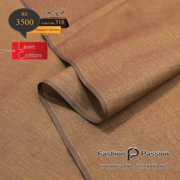 Kamalia Khaddar Summer Lawn 318 – lightweight Kamalia Khaddar, 100% cotton, breathable summer lawn fabric (fabric close-up)