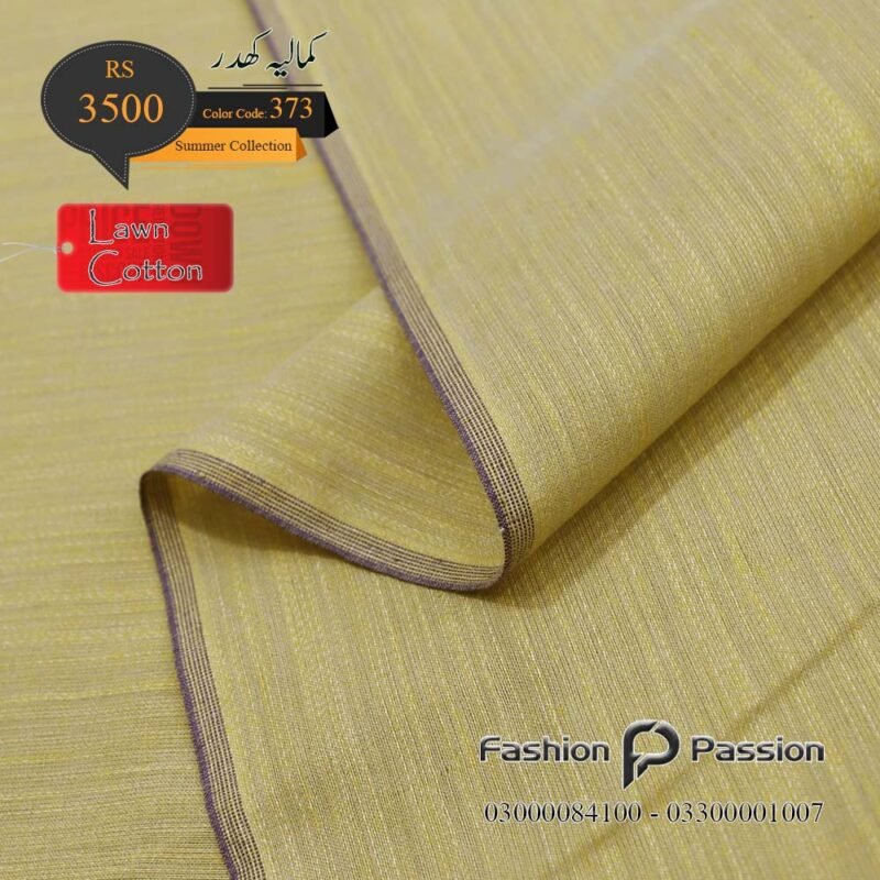 Kamalia Khaddar Summer Lawn 373 – lightweight Kamalia Khaddar, 100% cotton, breathable summer lawn fabric