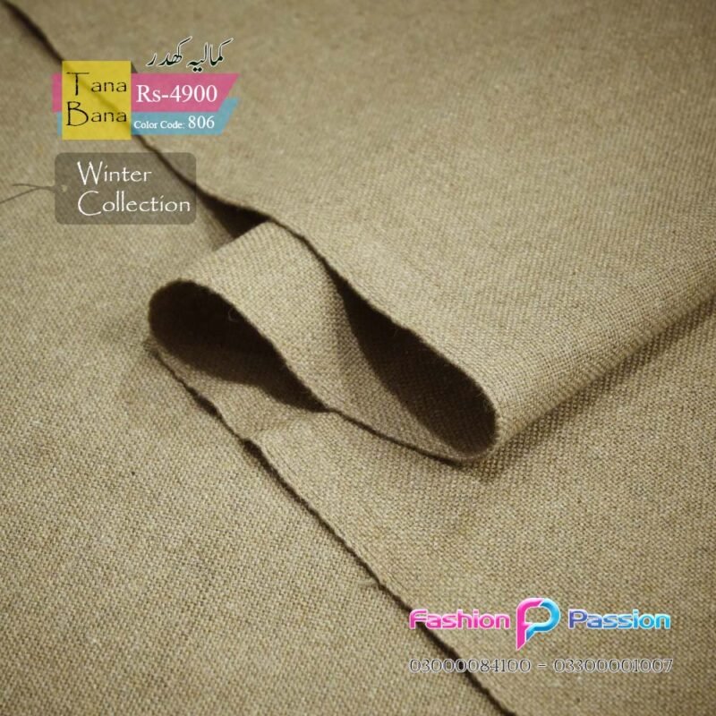 Kamalia Khaddar Tana Bana 806 – Heavy Winter Kamalia Khaddar (180–200 GSM), 100% Cotton – fabric close-up