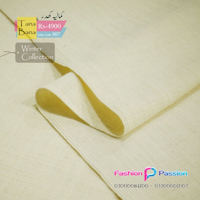 Kamalia Khaddar Tana Bana 807 – Heavy Winter Kamalia Khaddar (180–200 GSM), 100% Cotton – fabric close-up