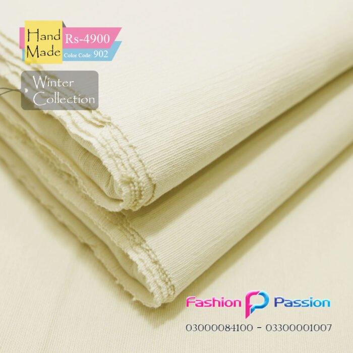“Kamalia Khaddar Handmade 902 fabric with premium craftsmanship, smooth texture, and elegant traditional design”