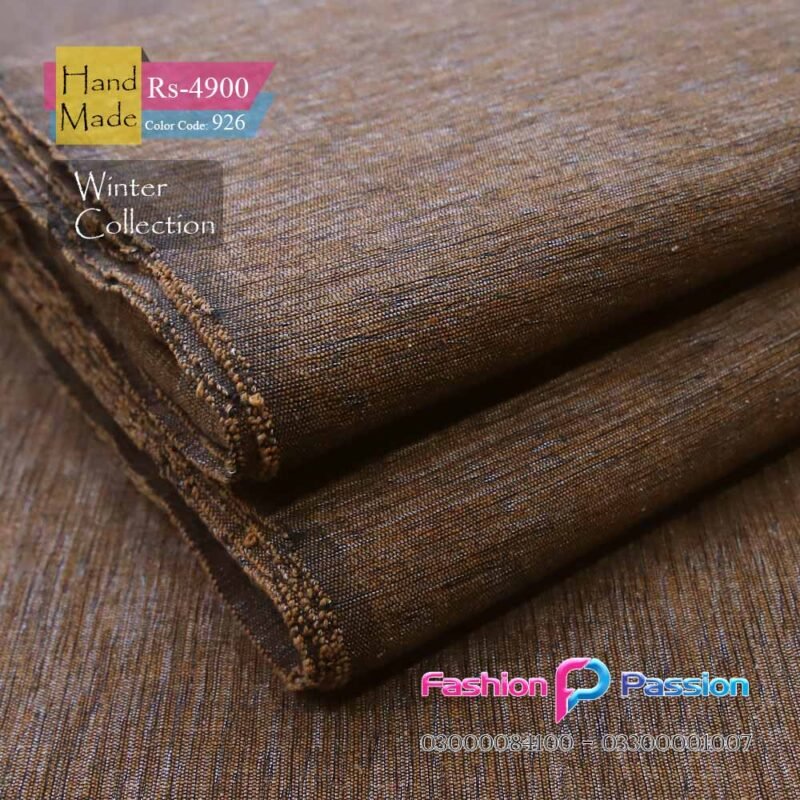 “Kamalia Khaddar Handmade 926 fabric with premium craftsmanship, smooth texture, and elegant traditional design”