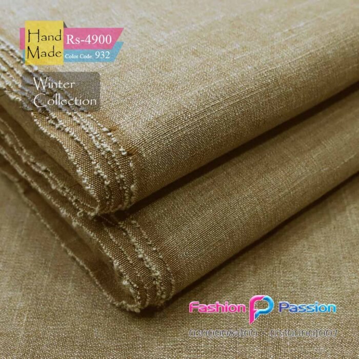 “Kamalia Khaddar Handmade 932 fabric with premium craftsmanship, smooth texture, and elegant traditional design”