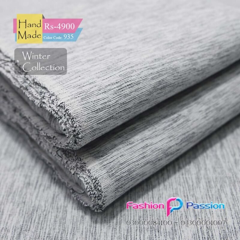 “Kamalia Khaddar Handmade 935 fabric with premium craftsmanship, smooth texture, and elegant traditional design”