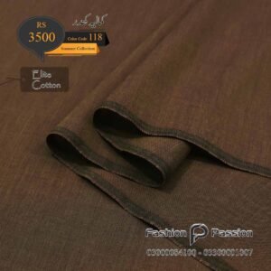 Kamalia Khaddar Summer Elite 118 premium lightweight breathable cotton fabric for men summer wear